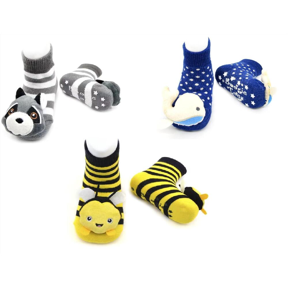 NEW LIVENTI INC. kids boogie toe rattle socks set of 3 in multi